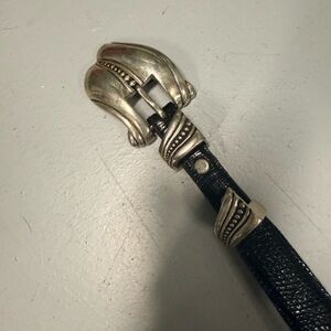 Kieselstein-Cord Real Lizard Skin Skinny Belt with Genuine Silver Hardware XS/S